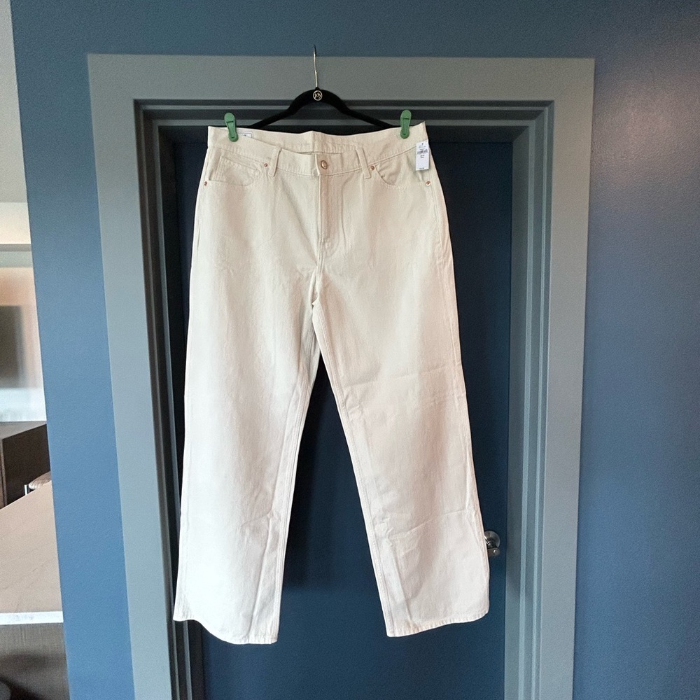 GAP Cream Flare Wide Leg Jeans